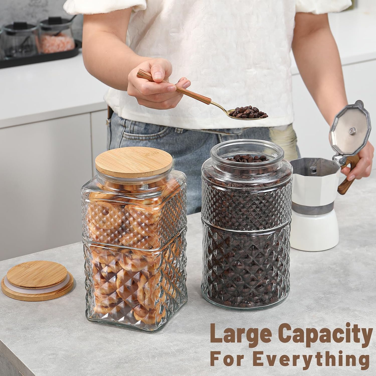 0.7Gallon/2600ml Glass Cookie  - огляд і ціна Set Food Storage
