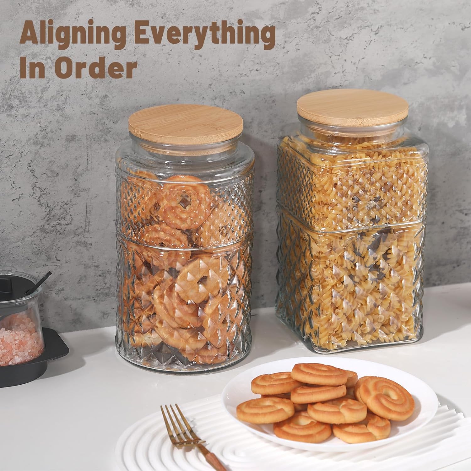0.7Gallon/2600ml Glass Cookie  - огляд і ціна Set Food Storage