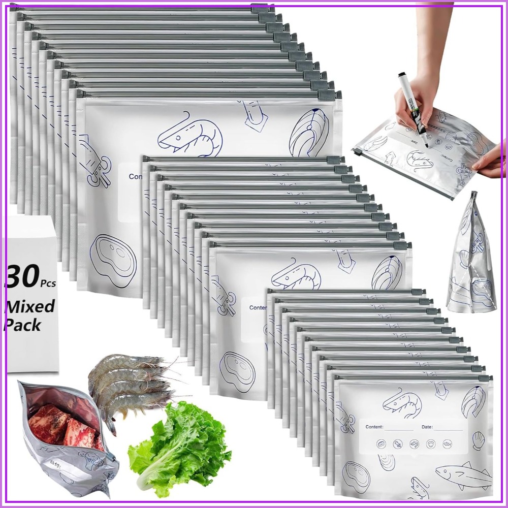 30 Pcs Reusable Mylar Bags for - огляд і ціна Food Storage For Long Term