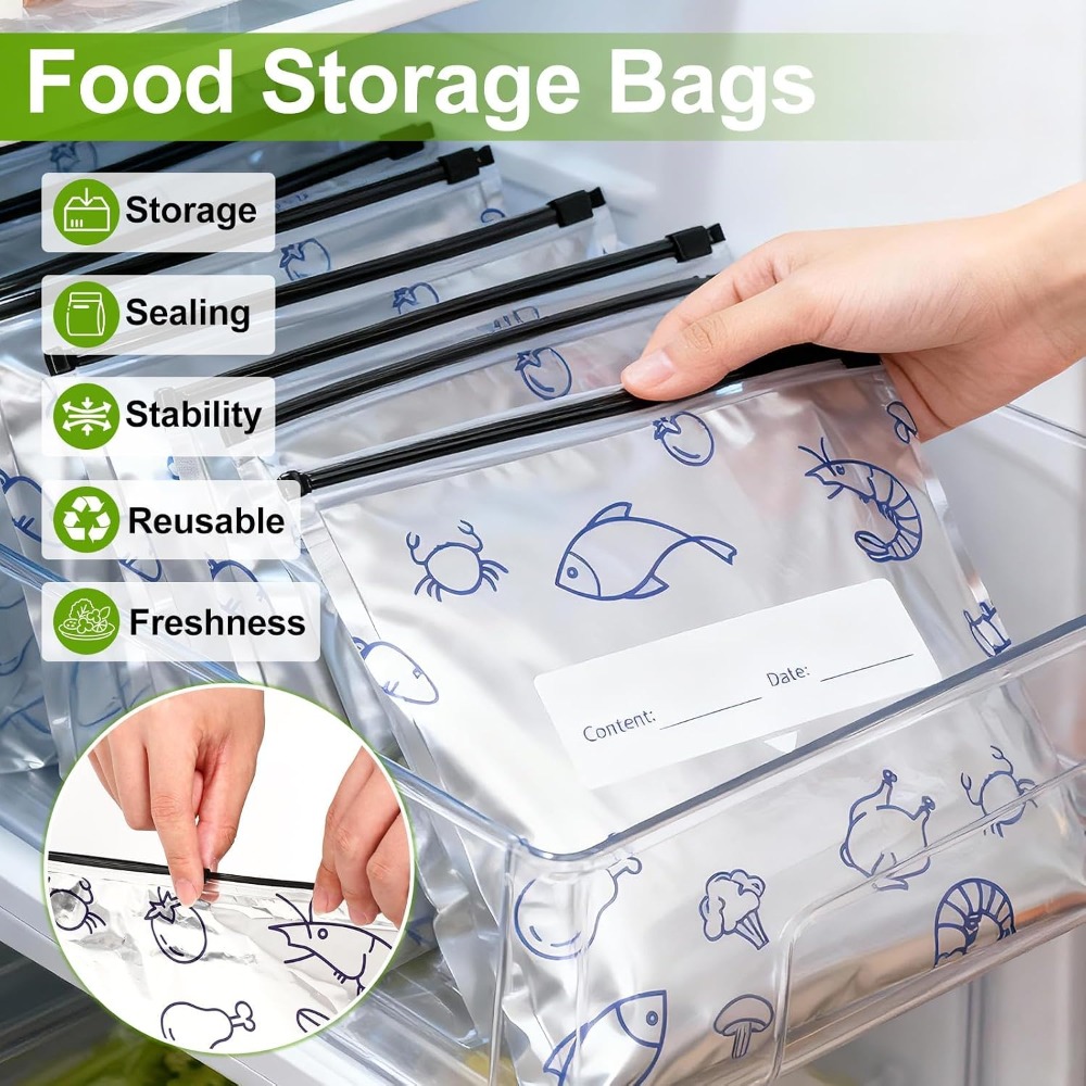30 Pcs Reusable Mylar Bags for - огляд і ціна Food Storage For Long Term