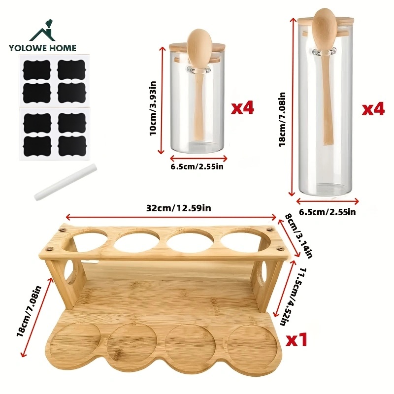 8-Piece Glass Storage Containe - огляд і ціна Food Storage Label