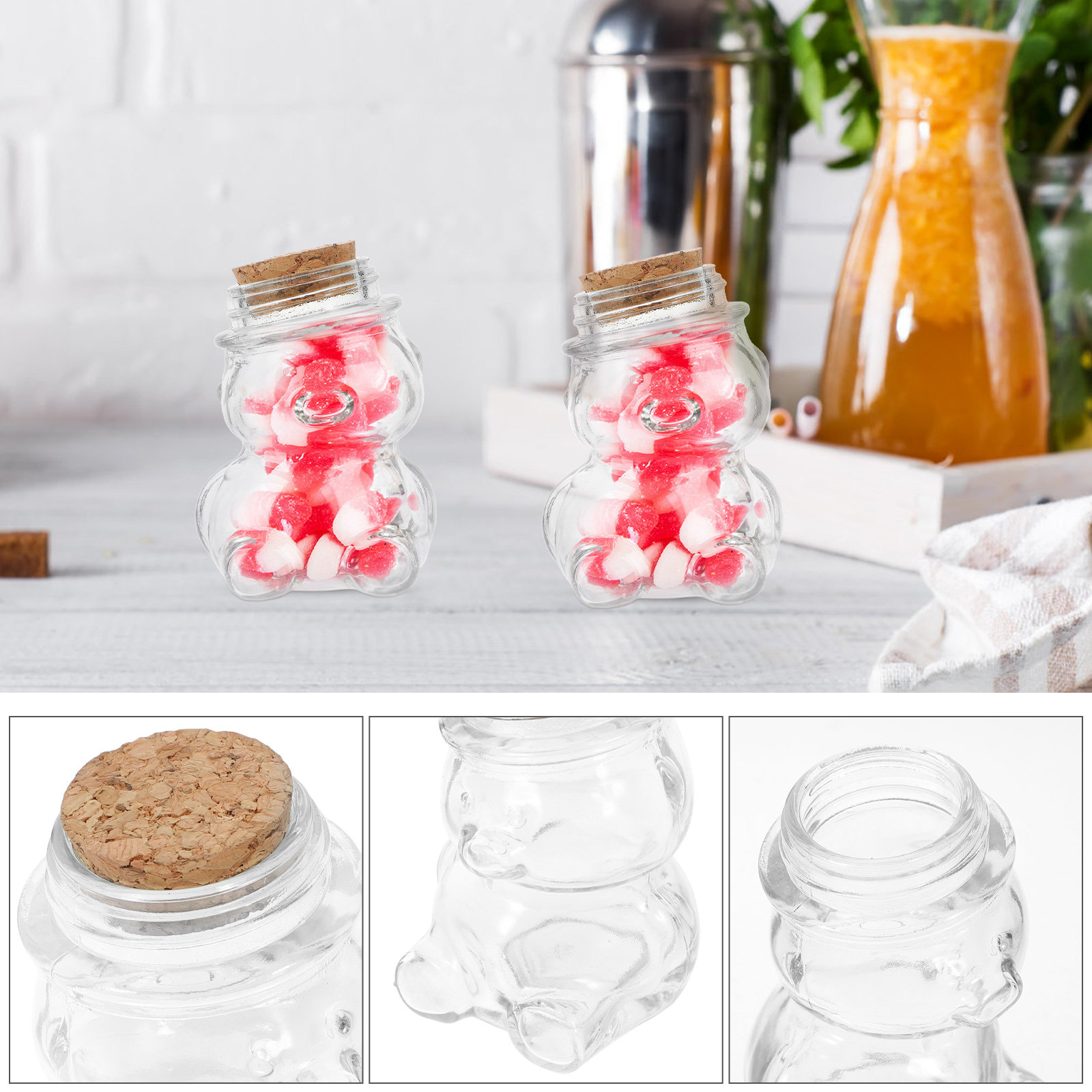 4Pcs Glass Candy Jar Set Trans - огляд і ціна Set Food Storage