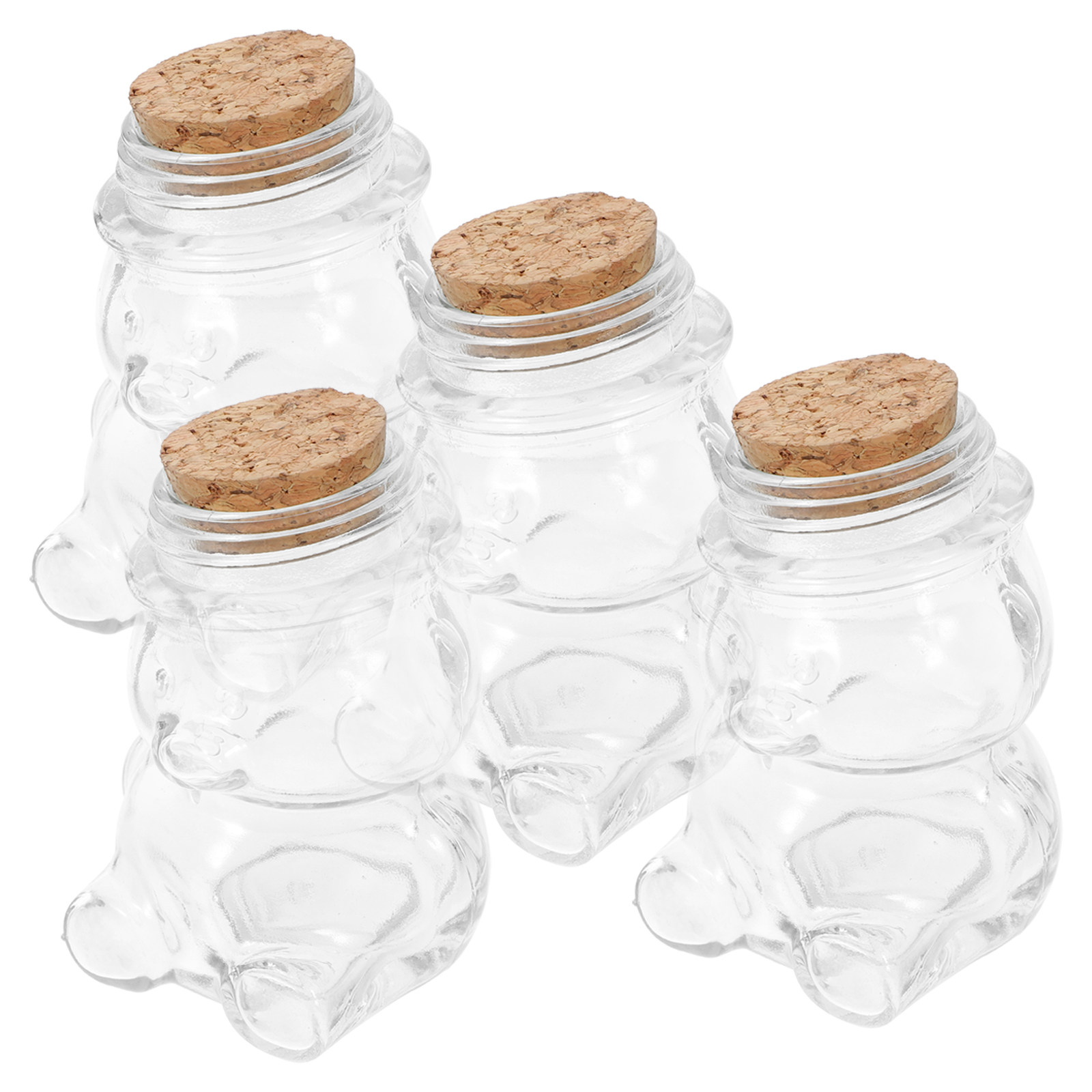 4Pcs Glass Candy Jar Set Trans - огляд і ціна Set Food Storage