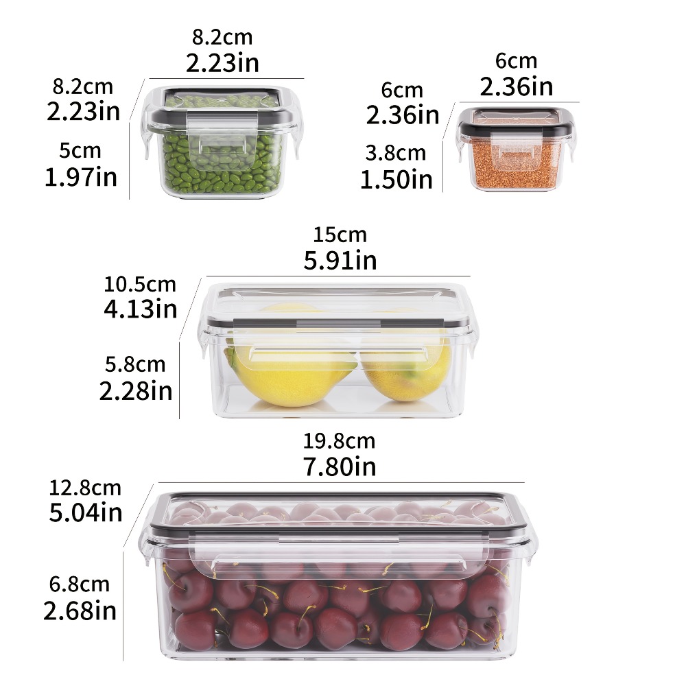Set BPA-Free Airtight Food Con - огляд і ціна Food Storage Jars Plastic