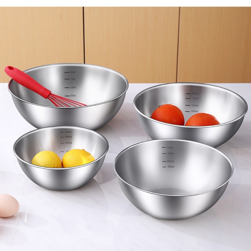 3pcs Stainless Steel Bowl Set  - огляд і ціна Food Storage Large