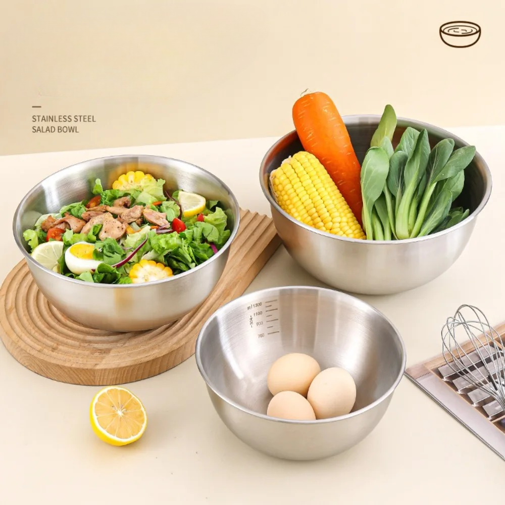3pcs Stainless Steel Bowl Set  - огляд і ціна Food Storage Large