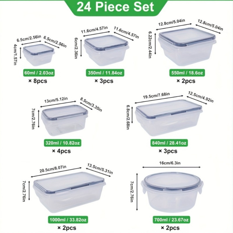 48PCS BPA-Free Food Storage Se - огляд і ціна Food Storage Containers Set
