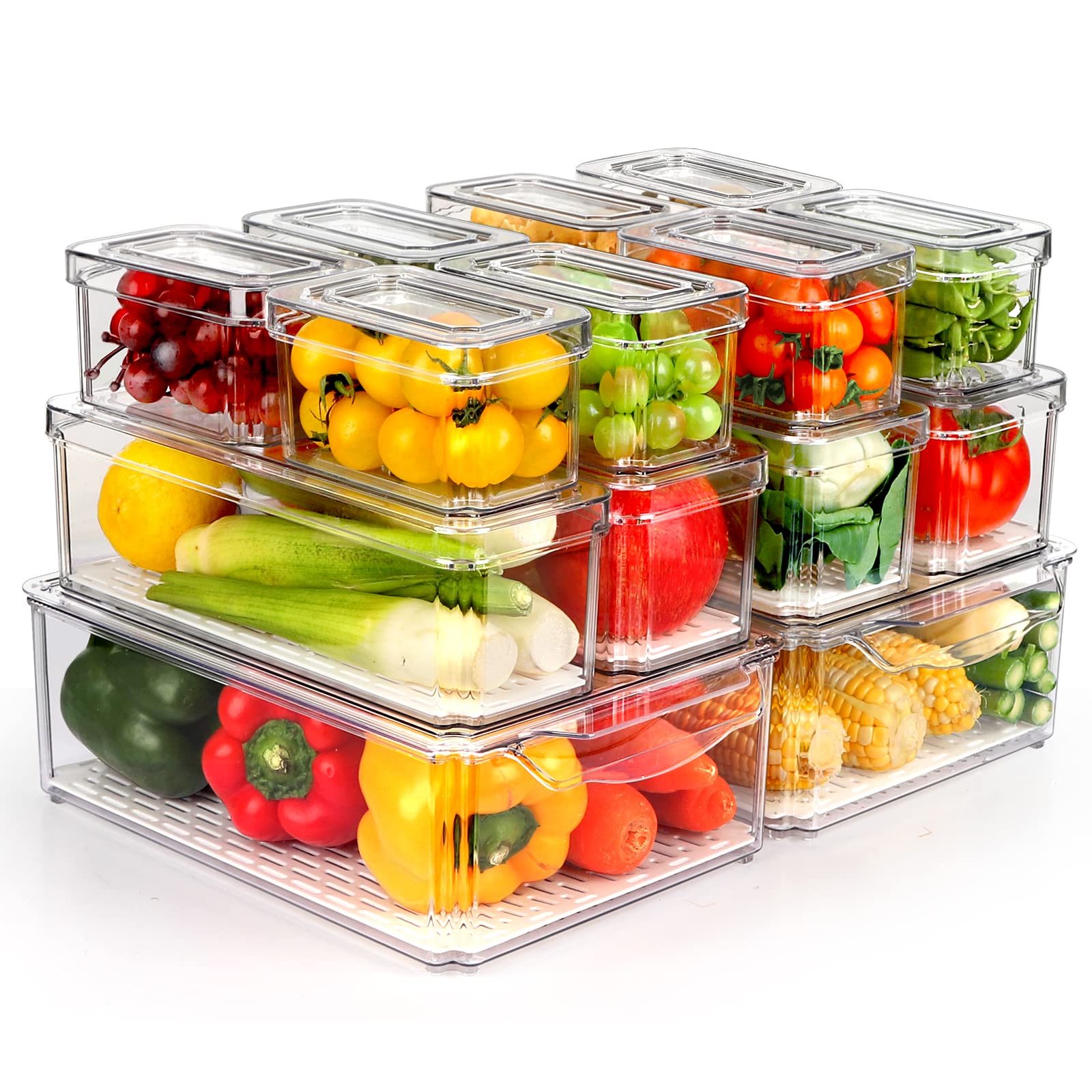 14 Pack Fridge Organizer, Stac - огляд і ціна Xmas Food Storage Containers