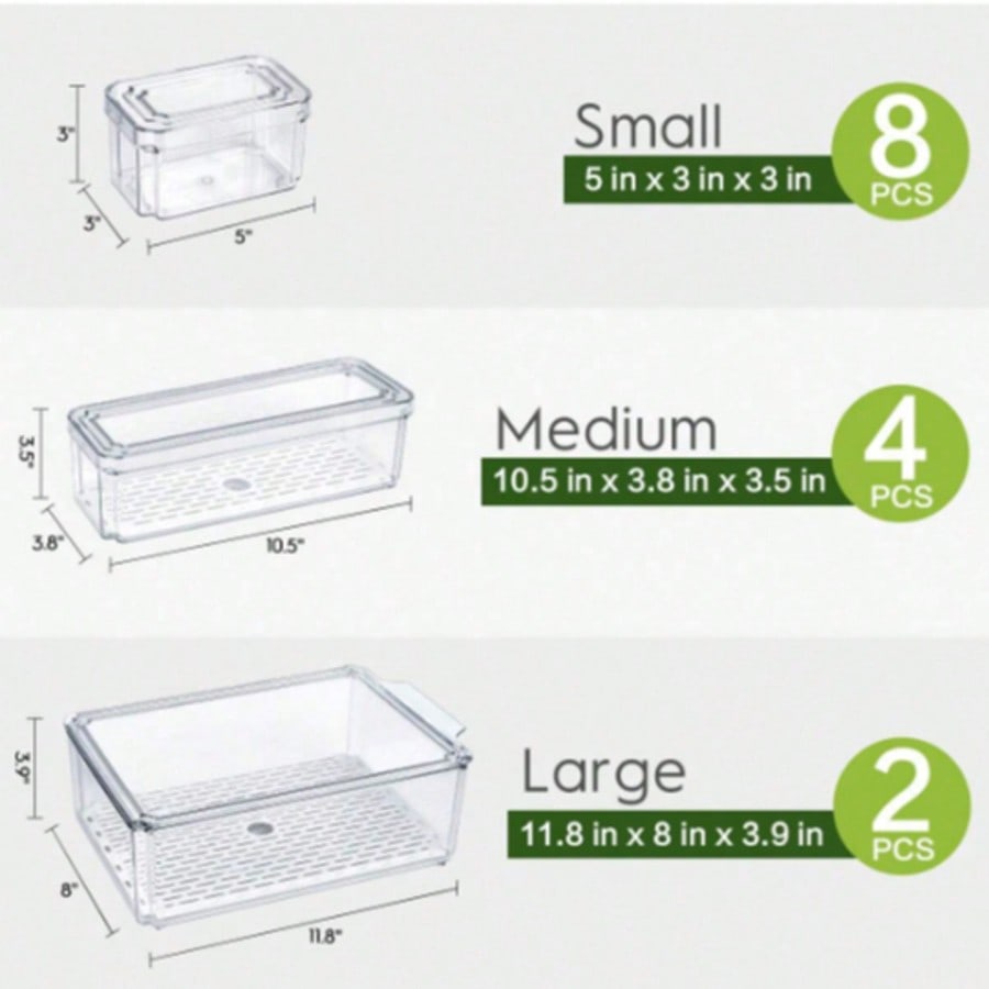 14 Pack Fridge Organizer, Stac - огляд і ціна Xmas Food Storage Containers