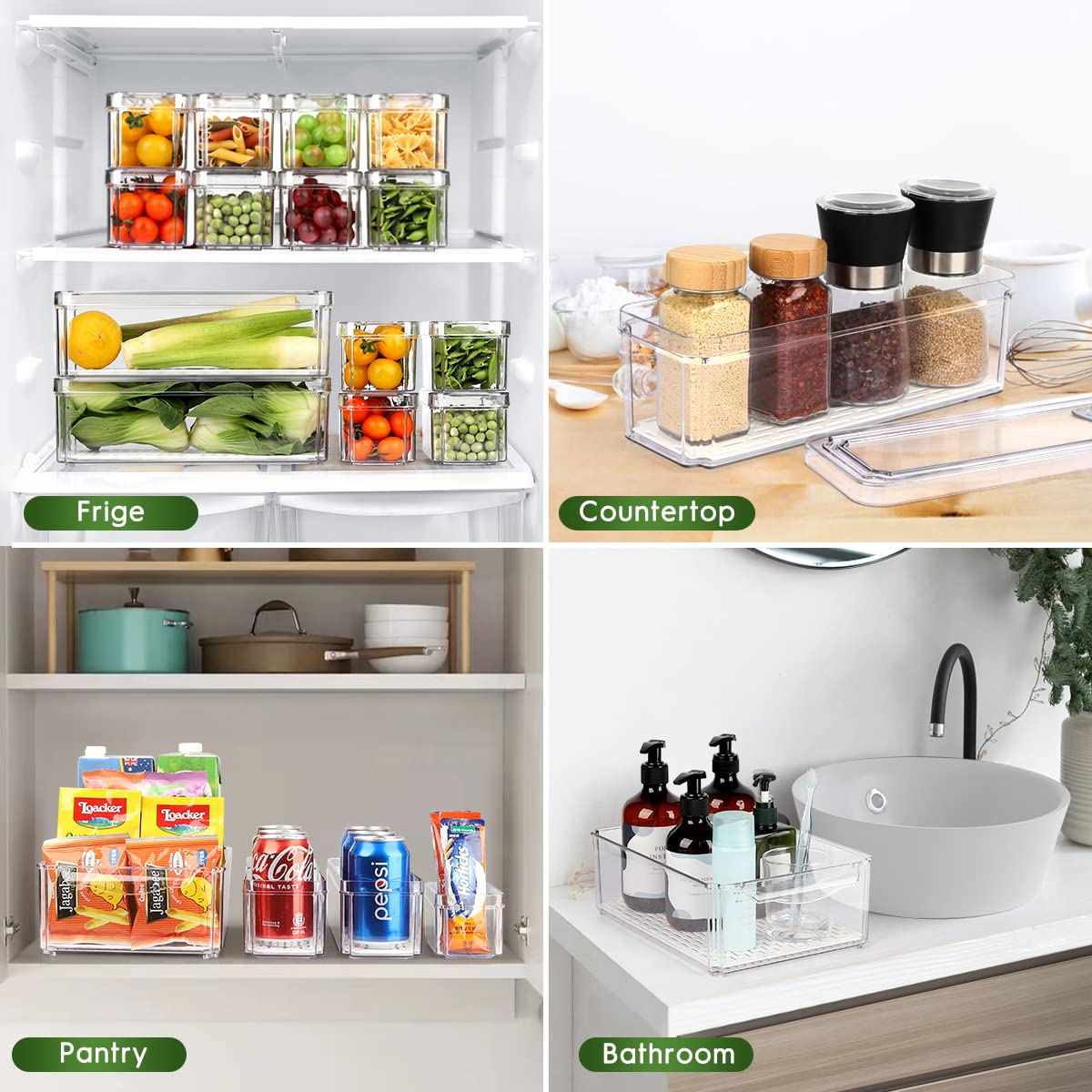 14 Pack Fridge Organizer, Stac - огляд і ціна Xmas Food Storage Containers