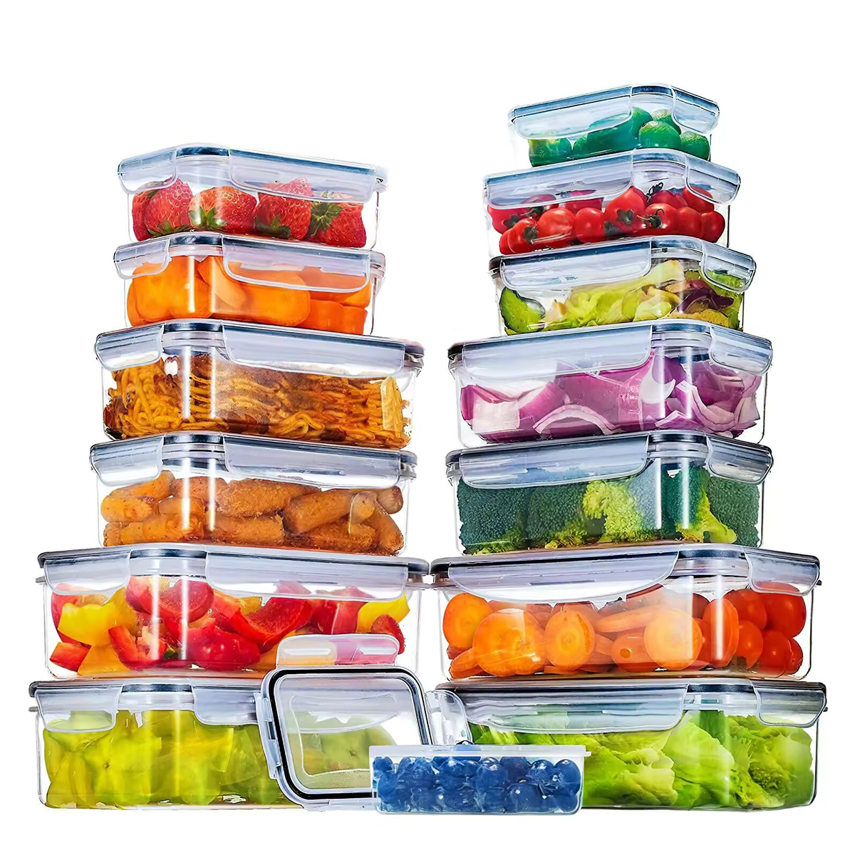34PCS-Assorted Size Airtight F - огляд і ціна Food Storage Stackable Containers