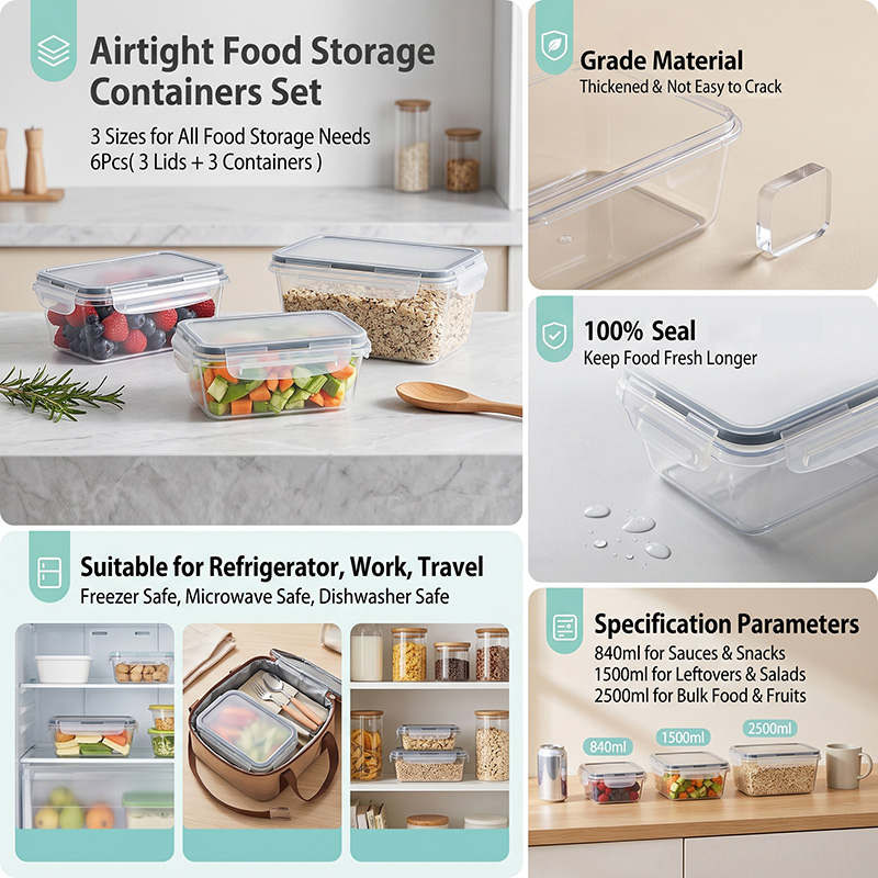 34PCS-Assorted Size Airtight F - огляд і ціна Food Storage Stackable Containers