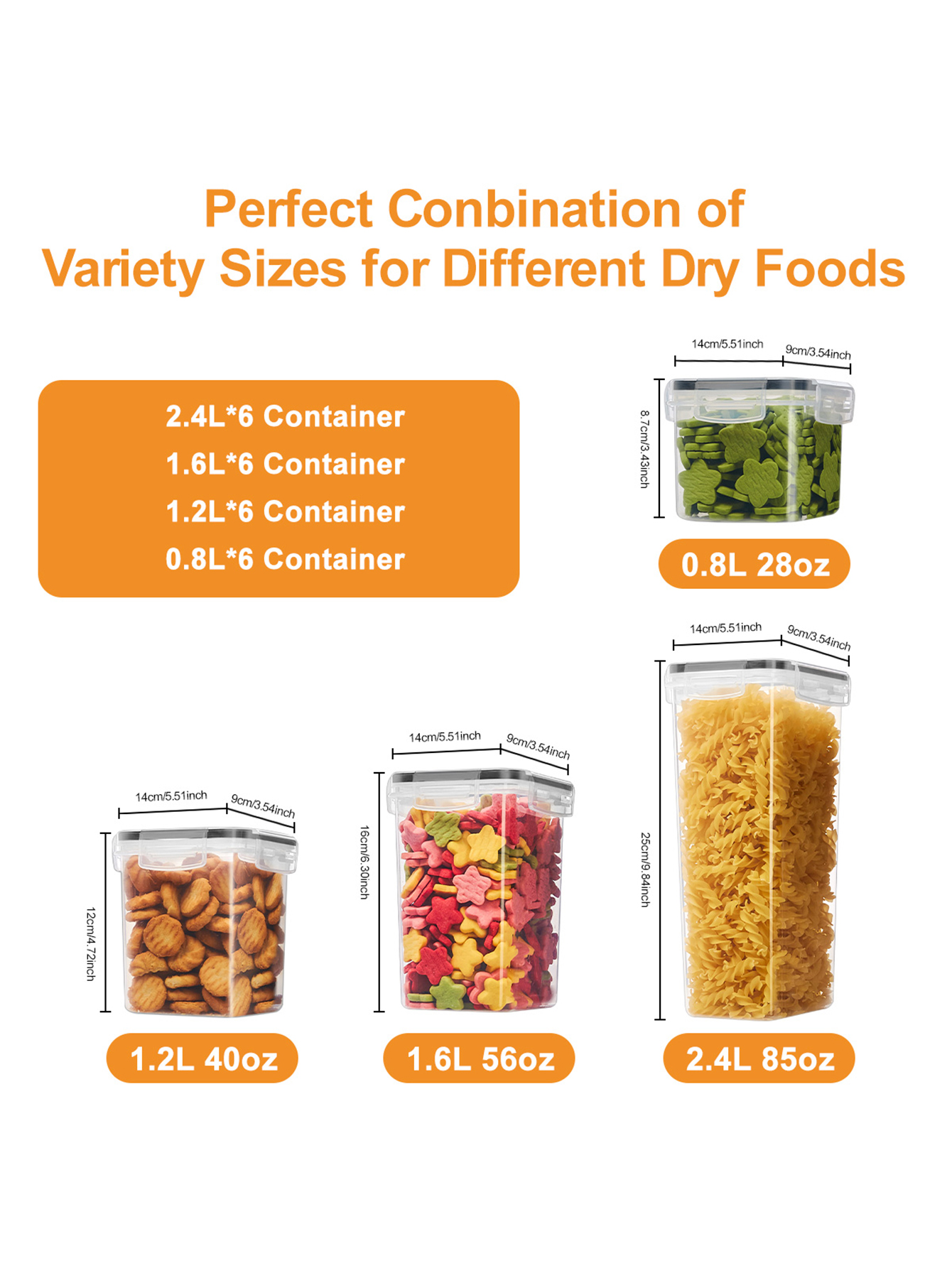 48pcs,Sealed food storage cont - огляд і ціна Food Storage Jars Plastic