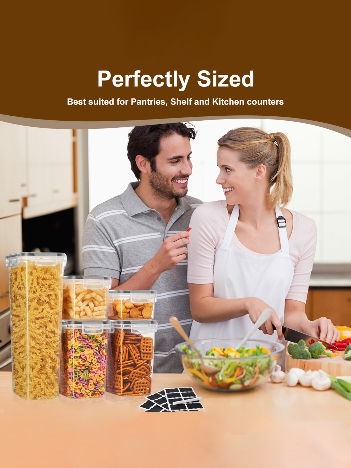 48pcs,Sealed food storage cont - огляд і ціна Food Storage Jars Plastic