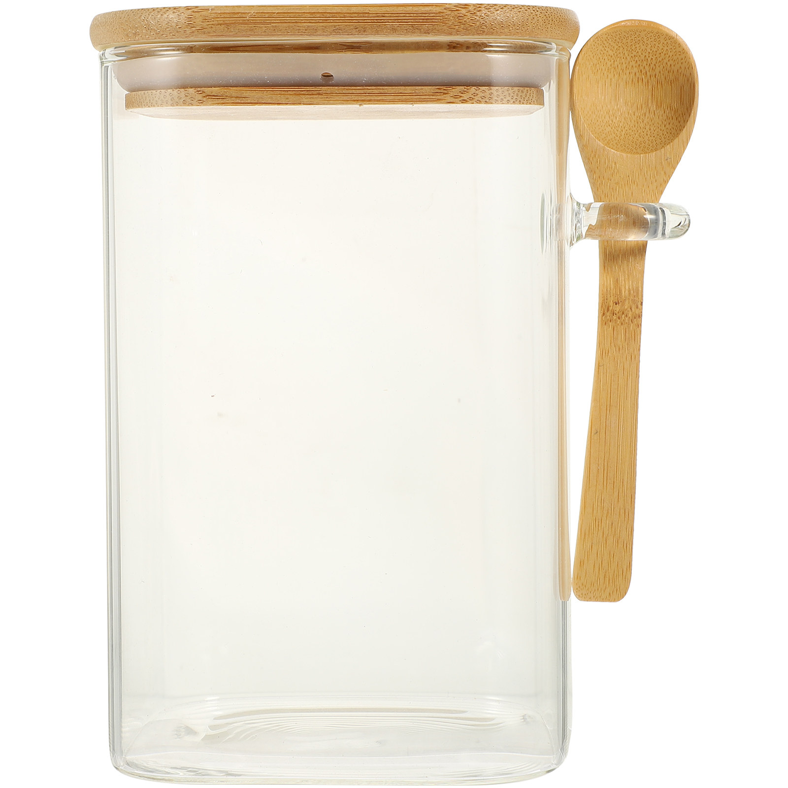 1Set Square Airtight Glass Foo - огляд і ціна Food Storage Jars Plastic