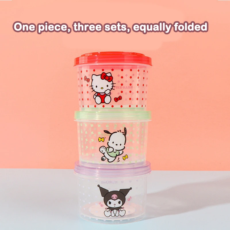 Kitty Bento Box Set 3 Pieces C - огляд і ціна Food Storage Stackable Containers
